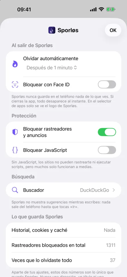 Sporløs en iPhone: Tu buscador, tu temporizador