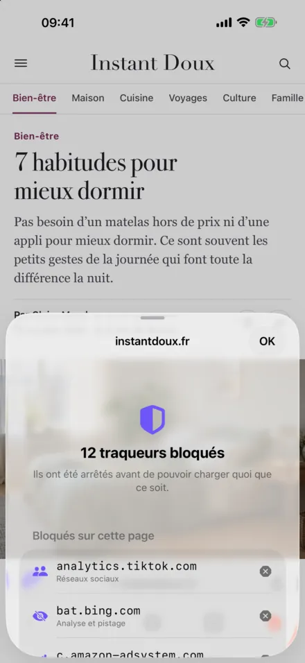 Sporløs sur iPhone: Voyez quels traqueurs ont été arrêtés